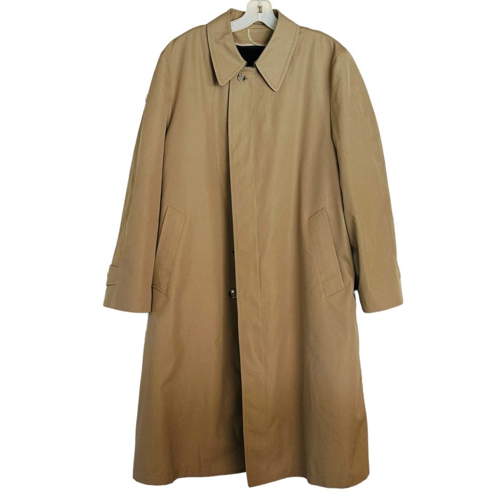 Vintage 70s London Fog Trench Coat Warm Fleece Lining 42R Colombo SB NWOT ACTWU